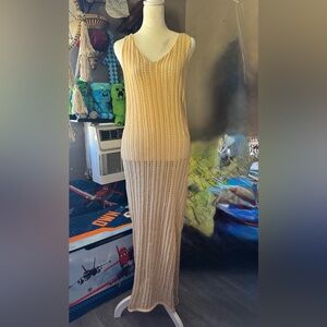 Mew mews  Sleeveless Knit Maxi Dress